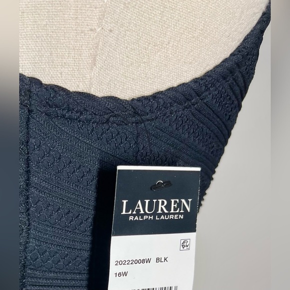 Ralph Lauren | Plus Size Ottoman Boatneck Swimsuit | One Piece | 16W - Picture 3 of 5